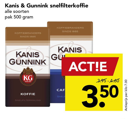 Kanis en Gunnink   koffie folder aanbieding bij  Deen - details