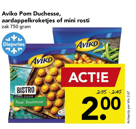 Aviko   aardappelkroketjes folder aanbieding bij  Deen - details