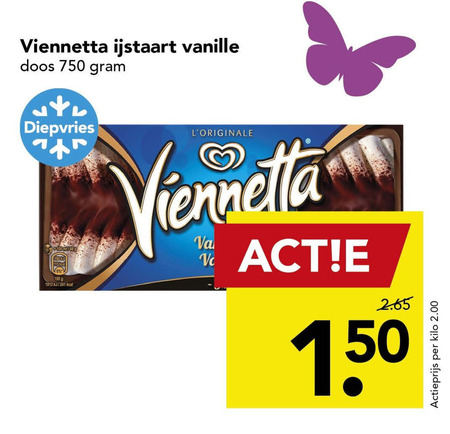 Ola Viennetta   ijstaart folder aanbieding bij  Deen - details