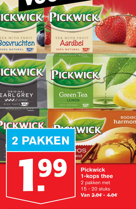 Pickwick   thee folder aanbieding bij  Hoogvliet - details