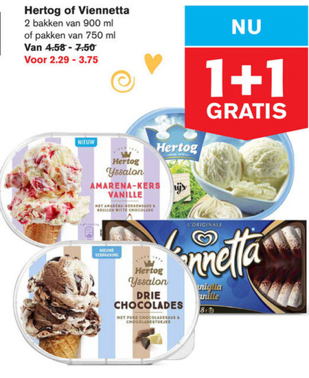 Hertog   ijstaart, ijsspecialiteit folder aanbieding bij  Hoogvliet - details