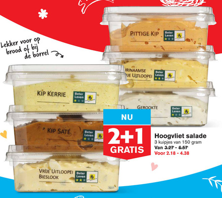 Hoogvliet Huismerk   salade folder aanbieding bij  Hoogvliet - details