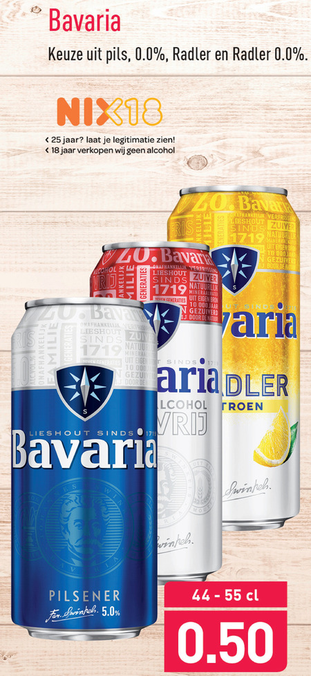 Bavaria   alcoholvrij bier, blikje bier folder aanbieding bij  Aldi - details