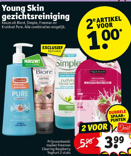 Kruidvat Huismerk   gezichtsreiniging folder aanbieding bij  Kruidvat - details