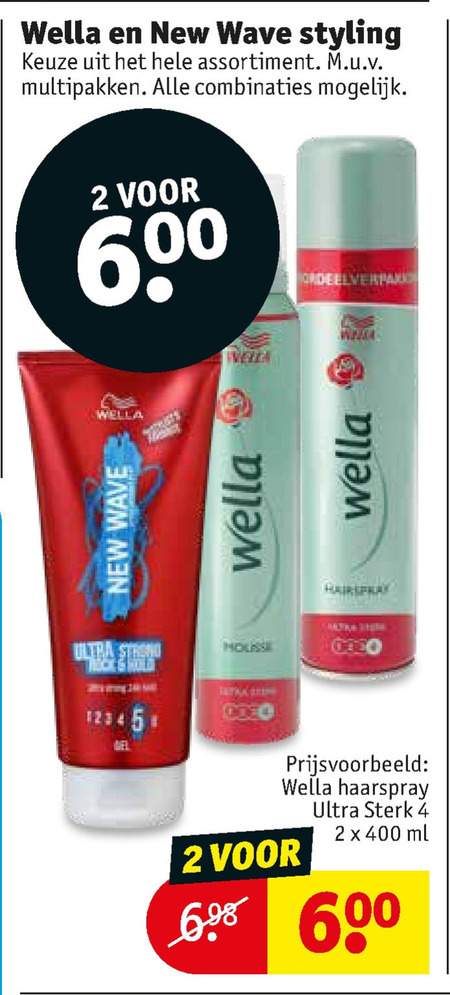 New Wave   hairspray, haargel folder aanbieding bij  Kruidvat - details