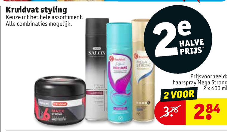 Kruidvat Huismerk   haargel, hairspray folder aanbieding bij  Kruidvat - details