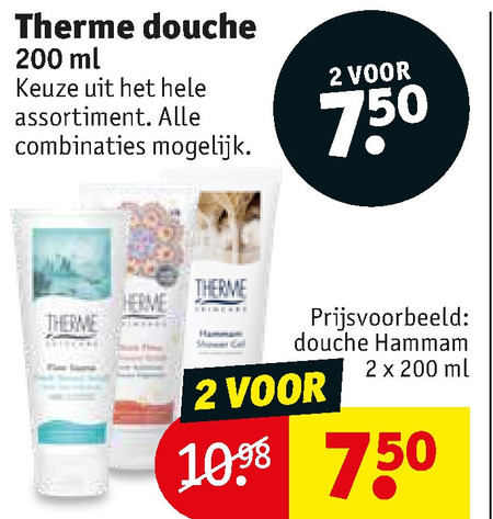 Therme   douchegel folder aanbieding bij  Kruidvat - details