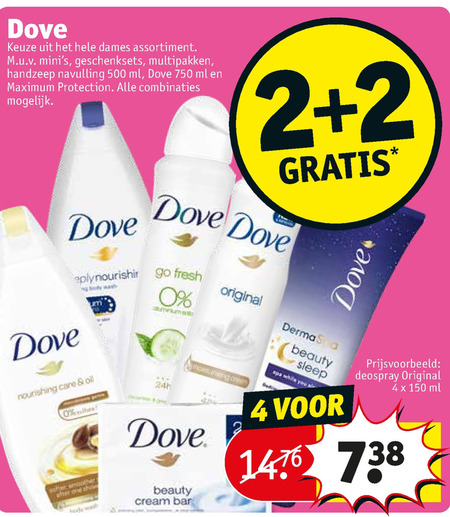 Dove   deodorant, shampoo folder aanbieding bij  Kruidvat - details