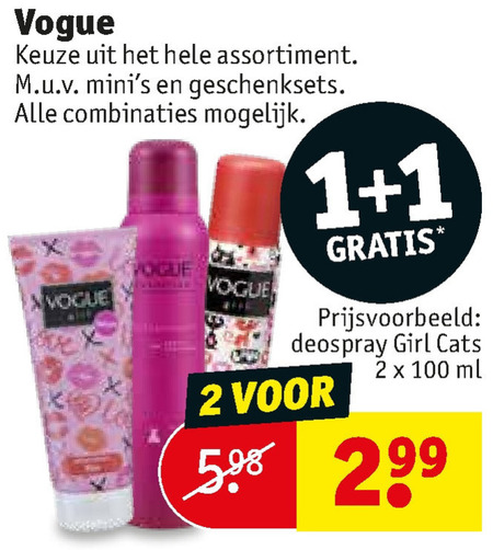 Vogue   douchegel, deodorant folder aanbieding bij  Kruidvat - details