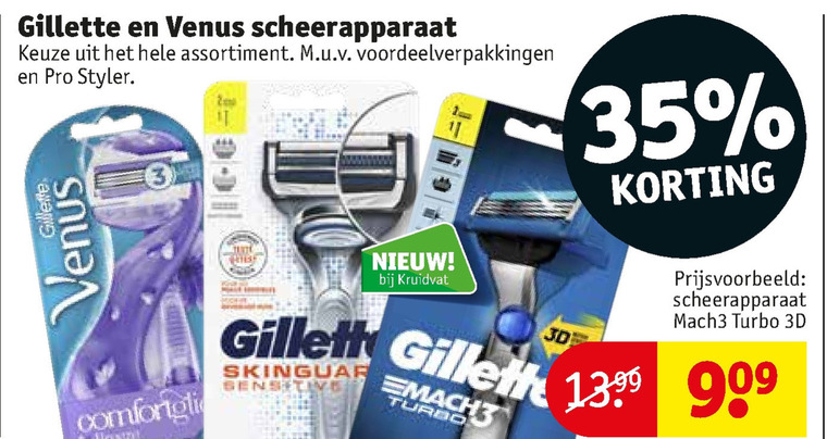 Gillette Venus scheermesjes, dames scheermesje folder aanbieding Kruidvat - details