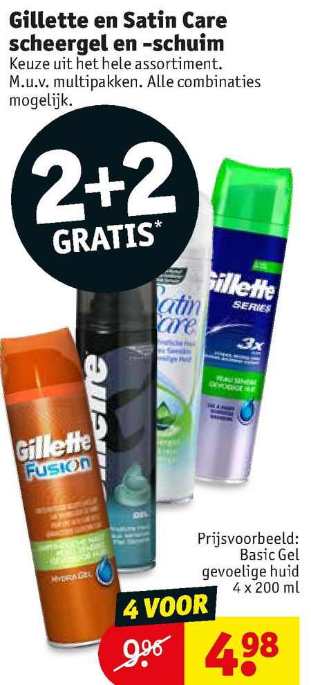 Gillette Satin Care   scheerschuim, scheergel folder aanbieding bij  Kruidvat - details