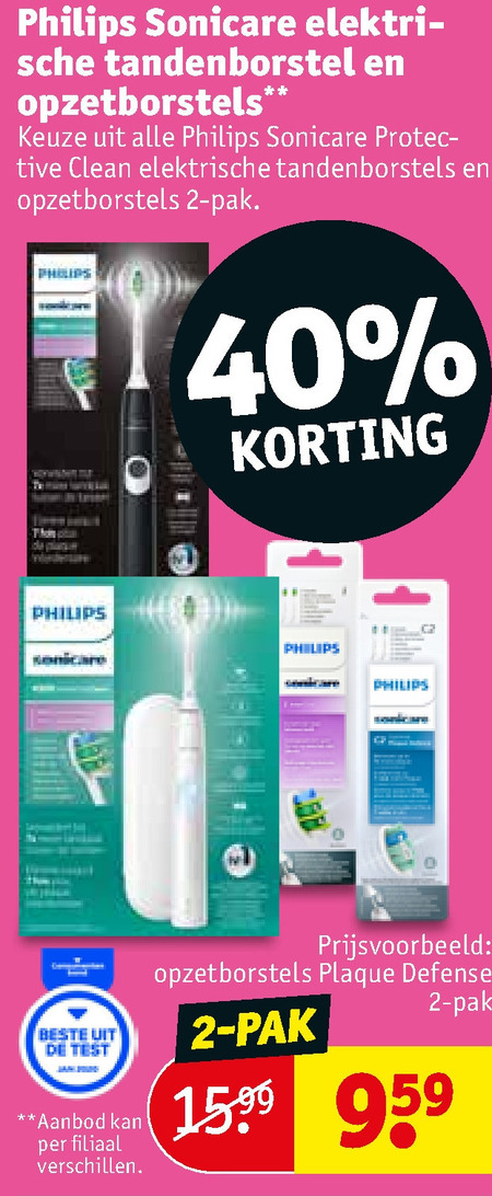 Philips   electrische tandenborstel, opzetborstel folder aanbieding bij  Kruidvat - details