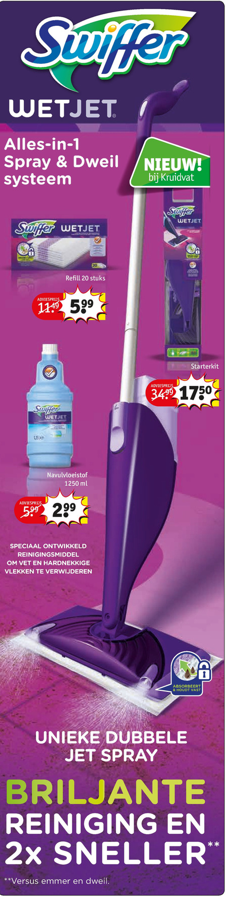 Swiffer   vloerwisser folder aanbieding bij  Kruidvat - details