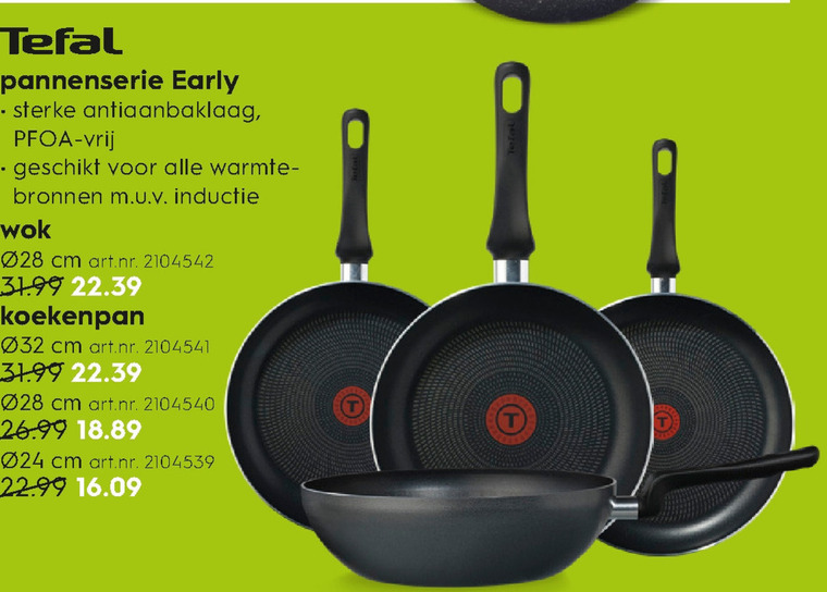 Tefal   wokpan, koekenpan folder aanbieding bij  Blokker - details