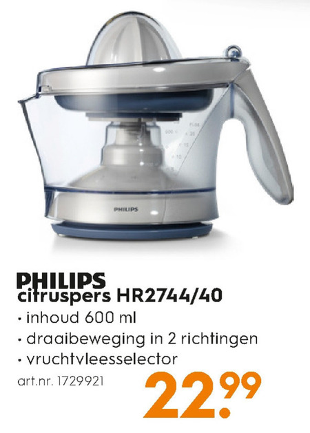 vraag naar Alternatief voorstel Verleiden Philips citruspers folder aanbieding bij Blokker - details