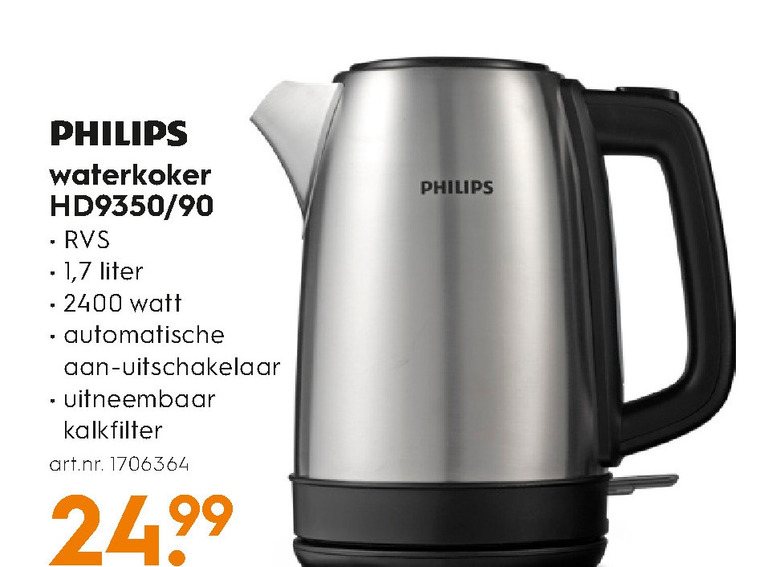 Philips   waterkoker folder aanbieding bij  Blokker - details