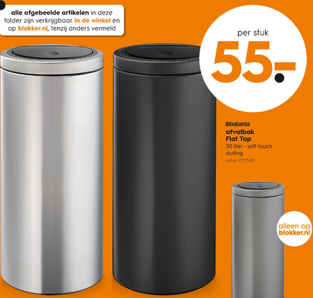 Brabantia   afvalemmer folder aanbieding bij  Blokker - details