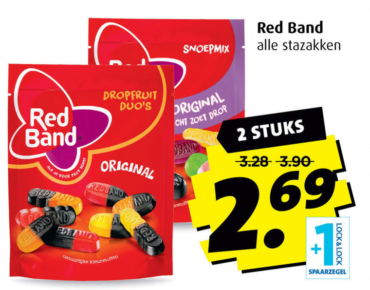 Red Band   snoep, drop folder aanbieding bij  Boni - details