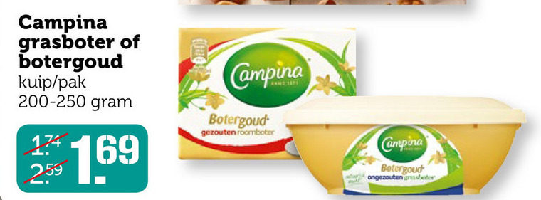 Campina   roomboter folder aanbieding bij  Coop - details