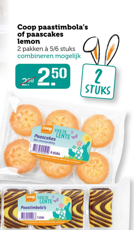 Coop Huismerk   paaskoekjes folder aanbieding bij  Coop - details