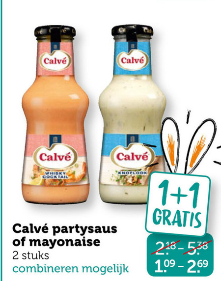 Calve   snacksaus, mayonaise folder aanbieding bij  Coop - details