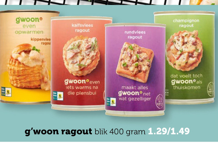 Gwoon   ragout folder aanbieding bij  Coop - details