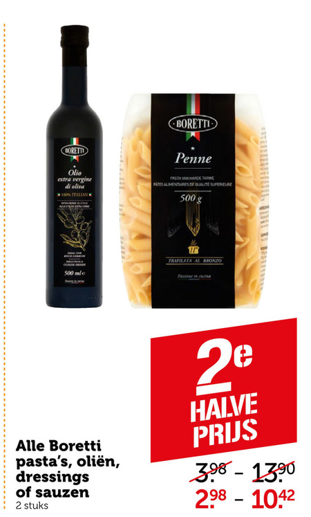 Boretti   pastasaus, dressing folder aanbieding bij  Coop - details