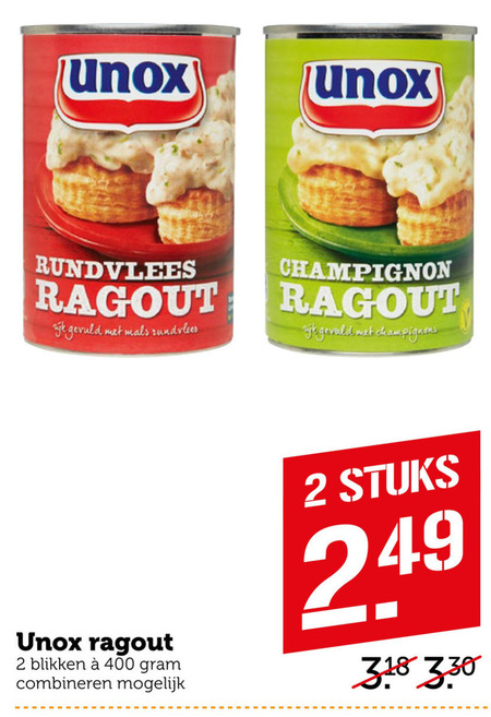 Unox   ragout folder aanbieding bij  Coop - details