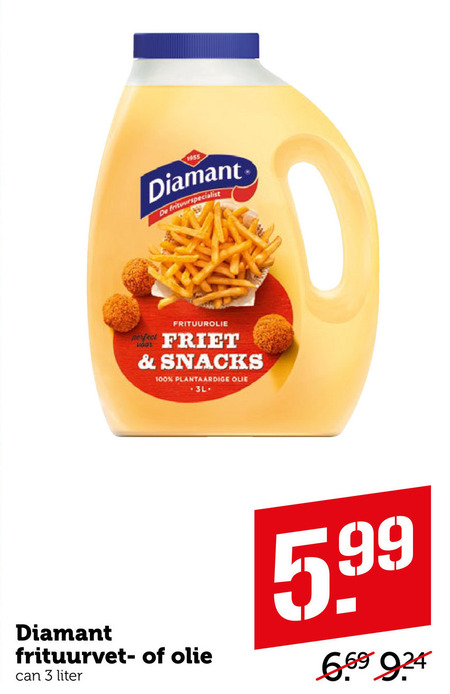 Diamant   frituurvet, frituurolie folder aanbieding bij  Coop - details