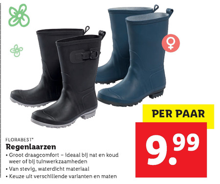 Florabest   regenlaarzen folder aanbieding bij  Lidl - details