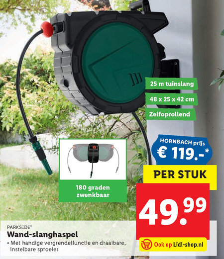 Parkside   tuinslanghaspel folder aanbieding bij  Lidl - details