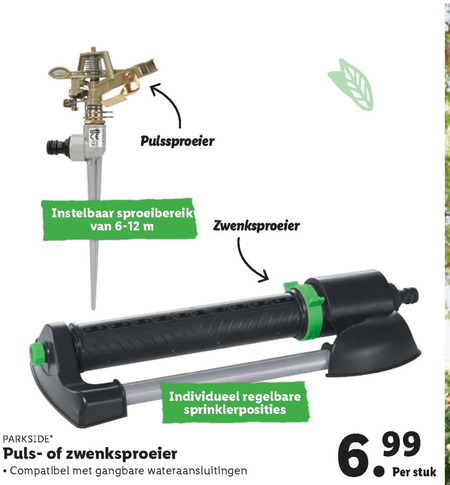 Parkside   zwenksproeier folder aanbieding bij  Lidl - details