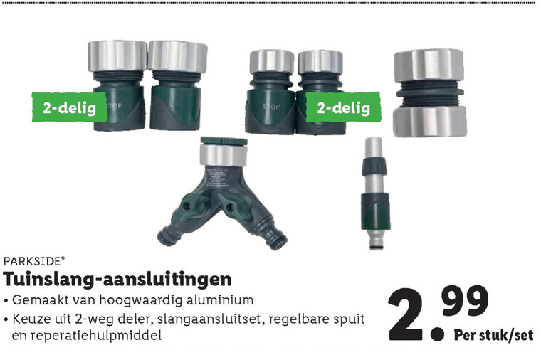 Parkside   tuinslangkoppelstuk folder aanbieding bij  Lidl - details