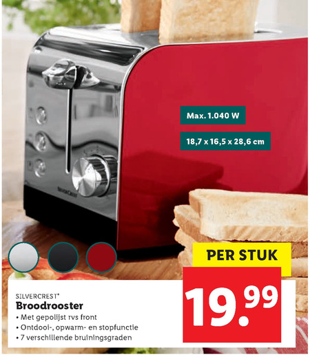 SilverCrest   broodrooster folder aanbieding bij  Lidl - details