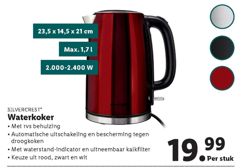 SilverCrest   waterkoker folder aanbieding bij  Lidl - details