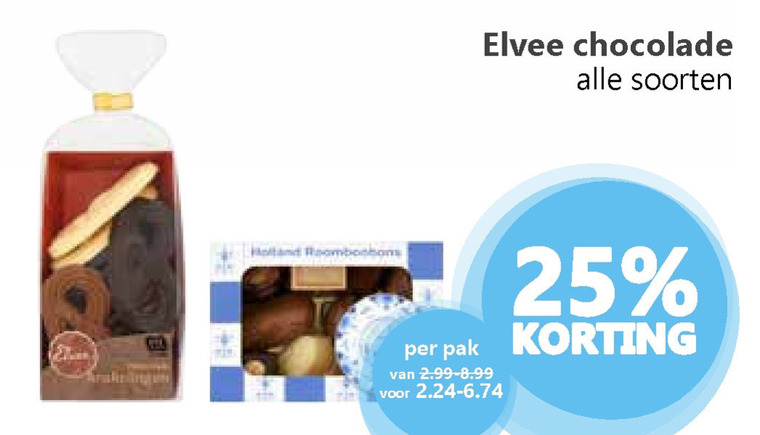 Elvee   chocolade folder aanbieding bij  MCD Supermarkt Basis - details