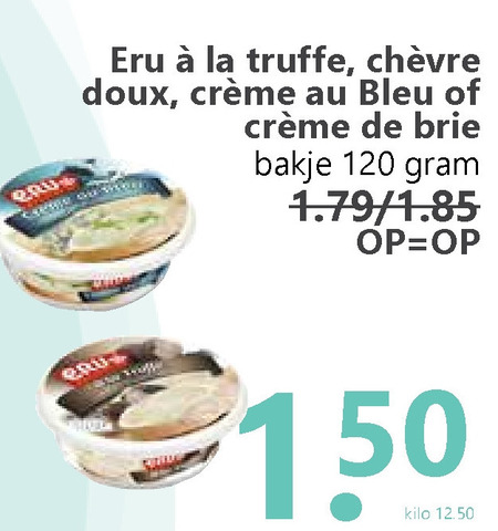 Eru   brie, geitenkaas folder aanbieding bij  MCD Supermarkt Basis - details