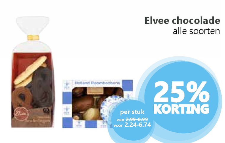 Elvee   chocolade folder aanbieding bij  Boons Markt - details