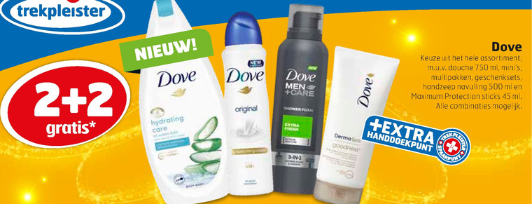 Dove   deodorant, douchegel folder aanbieding bij  Trekpleister - details