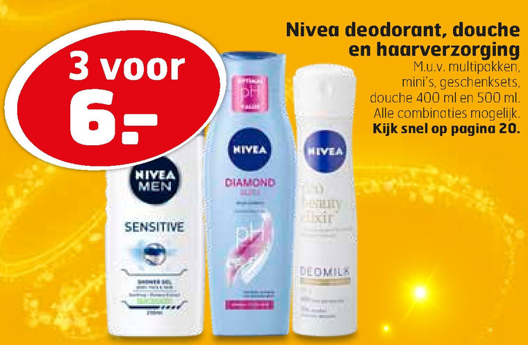 Nivea   shampoo, douchegel folder aanbieding bij  Trekpleister - details