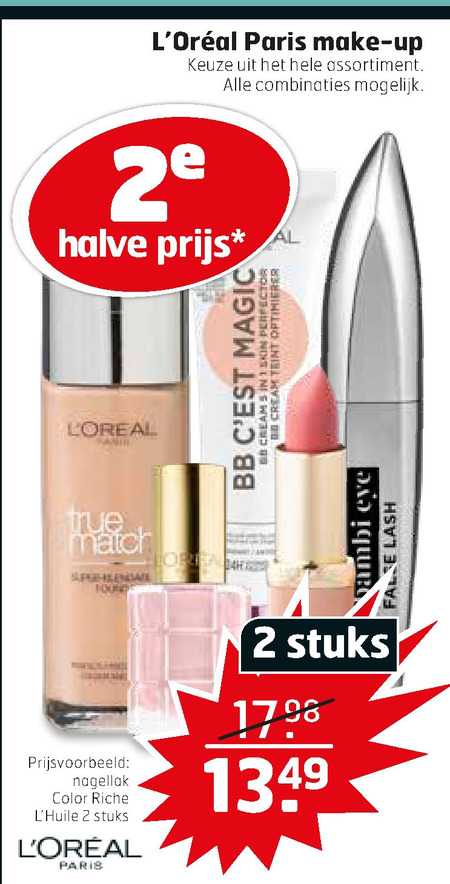 L Oreal   foundation, cosmetica folder aanbieding bij  Trekpleister - details