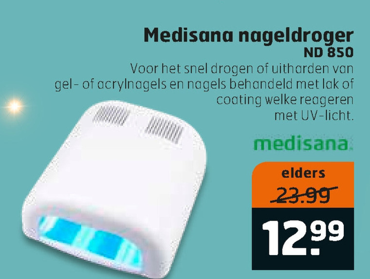 Medisana   nageldroger folder aanbieding bij  Trekpleister - details