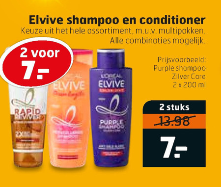 Elvive   conditioner, shampoo folder aanbieding bij  Trekpleister - details