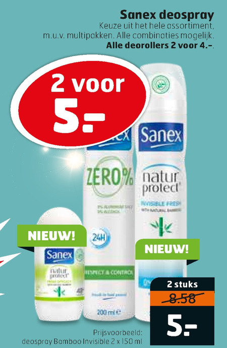 Sanex   deodorant folder aanbieding bij  Trekpleister - details