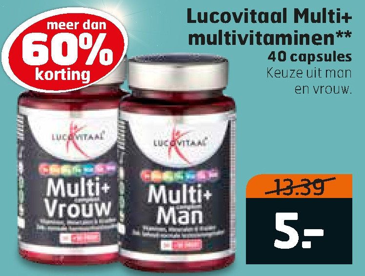 Lucovitaal   multivitaminen folder aanbieding bij  Trekpleister - details