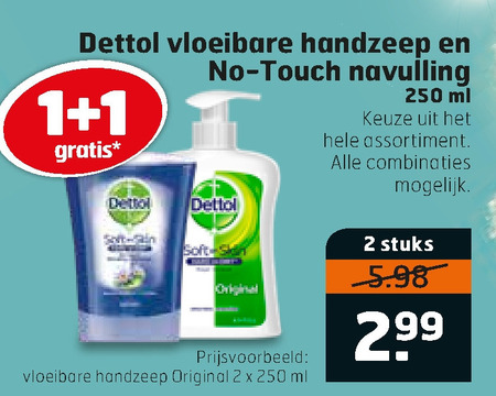 Dettol   handzeep folder aanbieding bij  Trekpleister - details