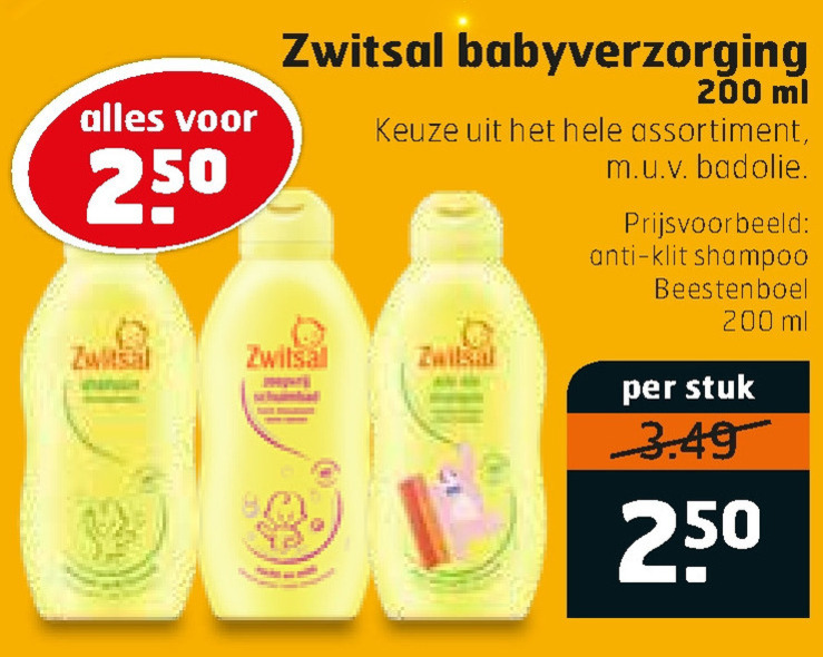 Zwitsal   babyshampoo, babyverzorging folder aanbieding bij  Trekpleister - details