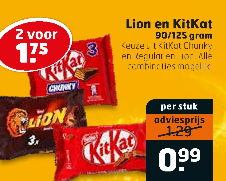 KitKat   chocoladereep folder aanbieding bij  Trekpleister - details