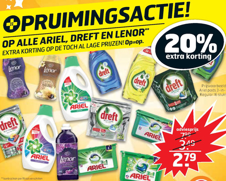 Ariel   wasmiddel, wasverzachter folder aanbieding bij  Trekpleister - details