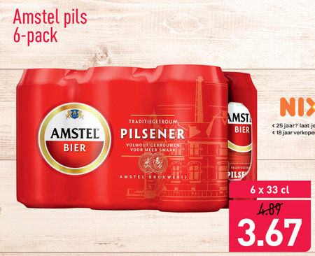 Amstel   blikje bier folder aanbieding bij  Aldi - details